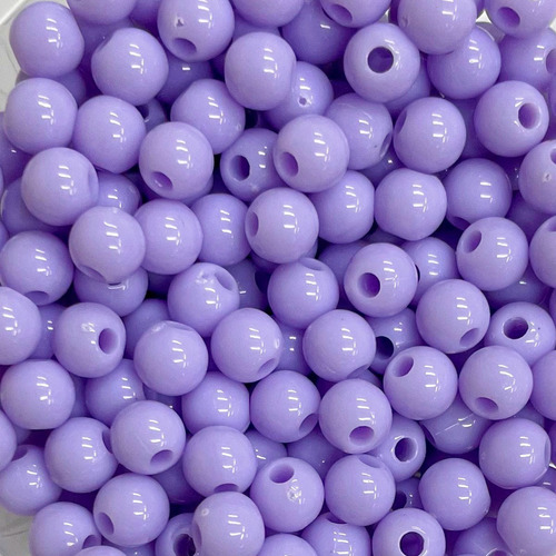 Miçanga Bolinhas Lisa Leitosa 6mm Aprox. 700 Bolinhas 100gr Cor Bolinha Leitosa Lilas