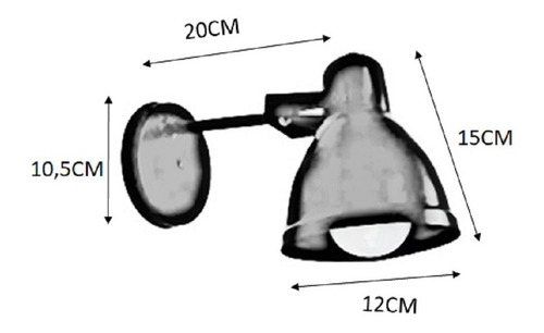 Imagen 2 de 8 de Aplique Pared 1 Luz Movil Minimalista Deco E27 Apto Led