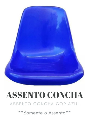 Assento Concha (para Cadeira, Somente O Assento) Cor Azul