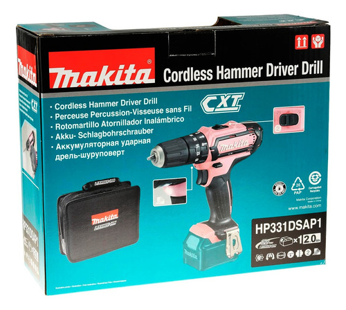 Taladro Percutor Rosa Makita 12v Edicion Limitada Hp333dsap1