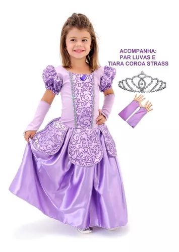 Fantasia Princesa Morceguinho Infantil com Vestido e Tiara - Extra