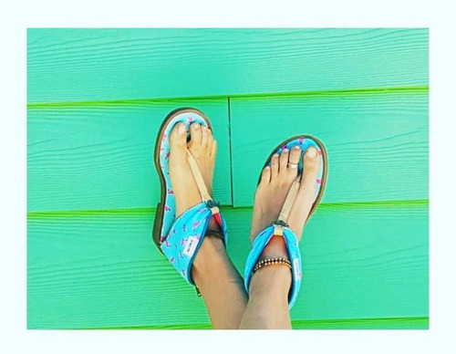 Sandalias Te Para Tres De Diseño Modelos Exclusivos Turquesa