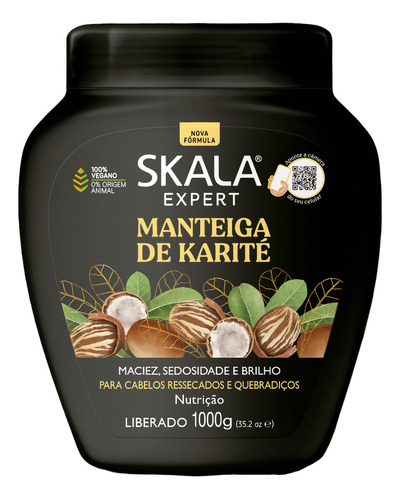 Skala Manteca De Karité Máscara Vegana Nutritiva Pelo X 1kg