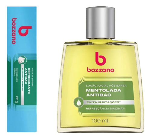 Kit Bozzano Mentolado Creme Barbear+loção Pos Barba