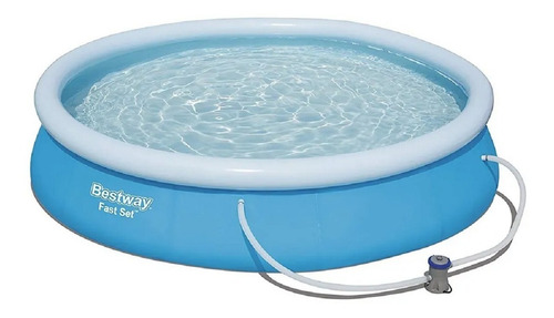 Imagen 2 de 4 de Pileta Inflable Bestway Redonda 5377l 366x76cm Bomba 57274
