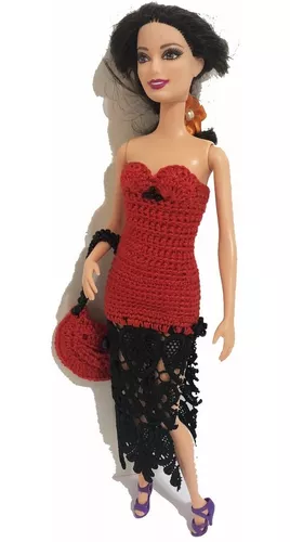 Vestido De Barbie Em Croche Para A Boneca Barbie