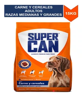 Super Can, Carne Y Cereales, Adultos Medianos Y Grandes 15kg