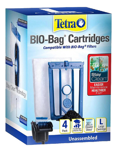 Cartucho Tetra Whisper Stayclean Pack X4 -repuesto