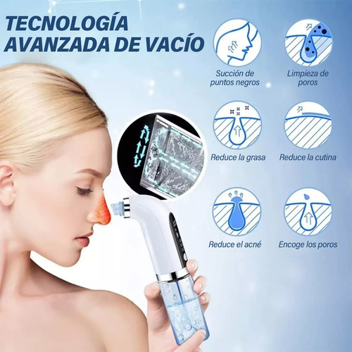 Bitina-kit De Belleza Usb Para Eliminar Puntos Negros Con Microlimpiador De Agua Y 6 Sondas, Extractor De Succión Eléctrico, Limpiador Facial Y 3 Niveles De Succión.