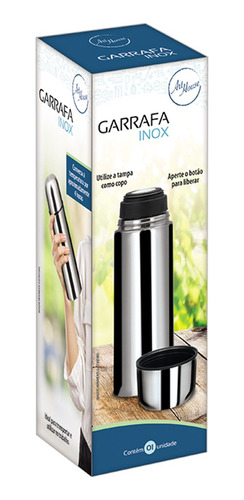 Imagem 5 de 6 de Garrafa Squeeze Inox 300ml Garrafinha Térmica Acadêmica
