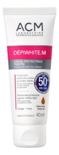 Depiwhite M Crema Protectora Color Dorado 50+ Fps 40 Ml