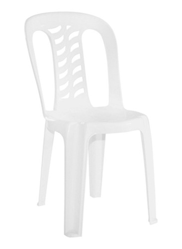 Silla De Plastico Garden Life Bistro Apilable Blanca 