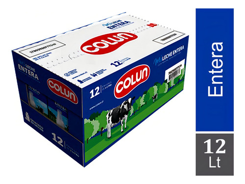 Pack Leche Entera Colun 12 Un De 1 L