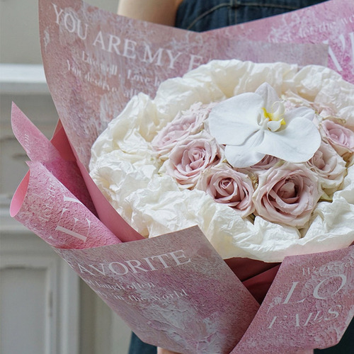 10 Folhas De Papel De Embrulho Dourado Para Buquês De Flores