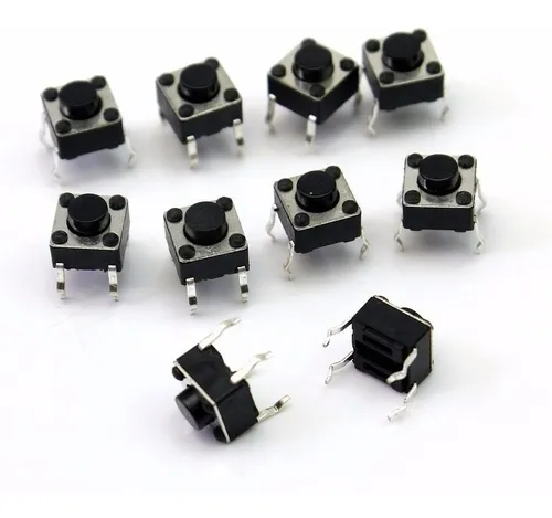 comprar 100 Unidades Suiche Pulsador Sin Retención 4 Pines Arduino