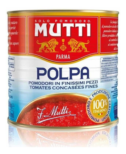 Pulpa De Tomate 400 Gr - Mutti Origen Italiana