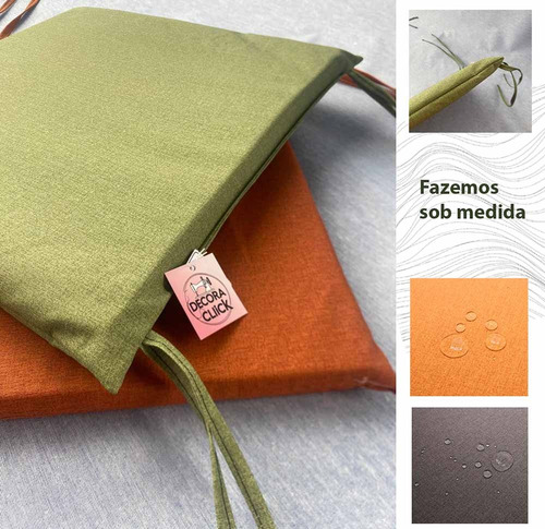 6 Assento Espuma 40x40 Impermeável Acquablock Almofada D33