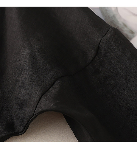 Vestido Holgado Tipo Camisa De Algodón Y Lino Para Mujer, Co
