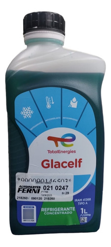 Refrigerante Anticongelante Concentrado Total Glacelf Verde