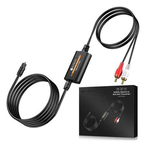 Neoteck Convertidor Dac De 192 Khz Cable Óptico A Rca De 7 