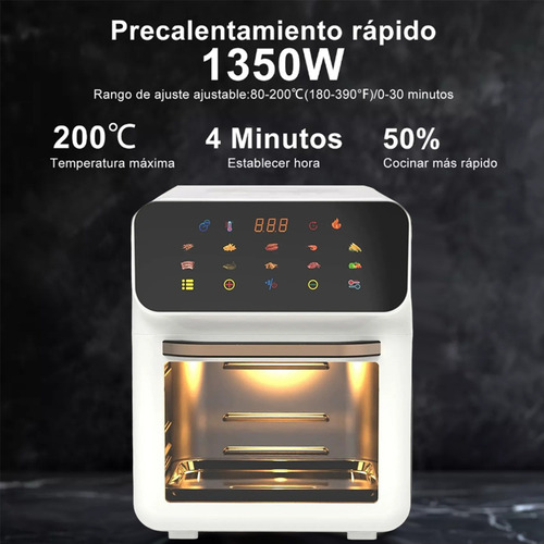 Freidora De Aire Eléctrica Digital Multifuncional Sin Aceite