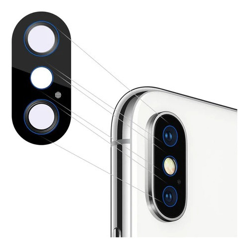 Repuesto Vidrio Cubre Lente Camara Para iPhone XS Xs Plus