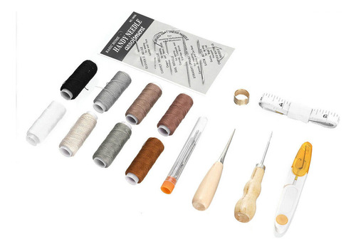 . Kit De Costura De Cuero, Hilo Encerado De 8 Colores Con