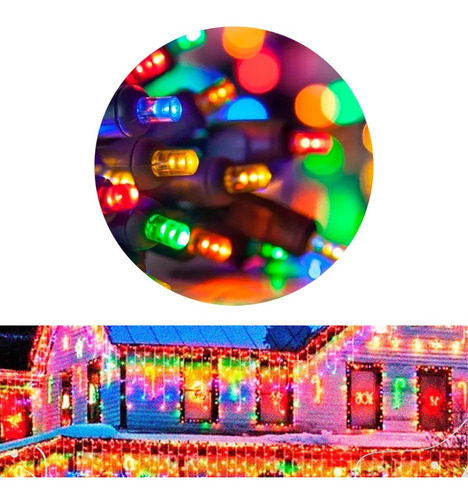 Cortina Luces Navidad Led X144 Multicolor Efectos Luces