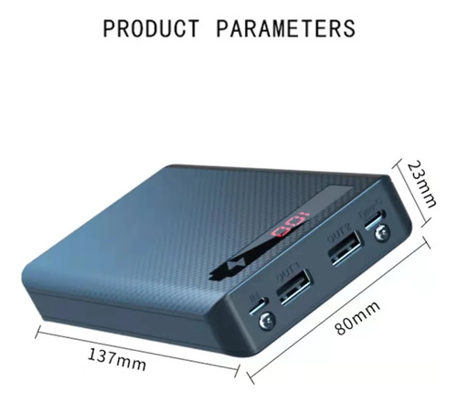 Case Powerbank Usb Para Colocar Até 8 Baterias 18650