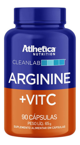 Atlhetica Nutrition Aminoácidos Cleanlab Argenine+vit C 90 Capsulas Cleanlab Arginine+vit C