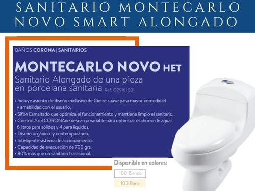 Vit Wc Sanitario Montecarlo Novo (alongado) 62x72x36