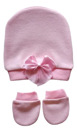 Touca e Luvinhas para Bebê Prematuro em Algodão (LOL Kids Baby)