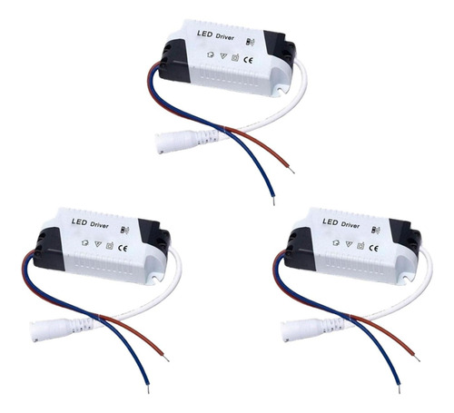 Kit C/3 - Driver Reator Fonte Para Led Com Conector 8-25w...