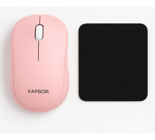 Mouse Sem Fio K-602 Usb Kapbom Notebook E Pc + Mouse Pad Rosa