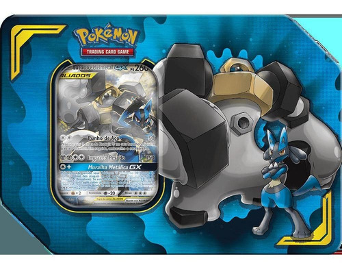 Lata Pokémon Lucario E Melmetal-gx Parceria Poderosa