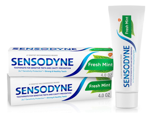 Pasta De Dientes Sensodyne De Menta Fresca Y Paquete Doble P