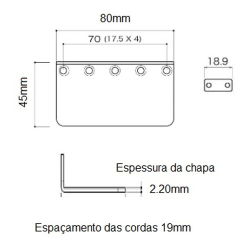 Imagem 6 de 6 de Ponte Contrabaixo Jazz Bass E Precision 4 Cordas Cromada