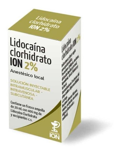 Lidocaina Ion 2% 20 Ml