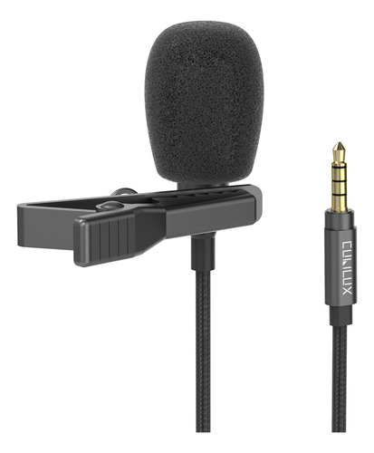 Micrófono Lavalier Cubilux Trrs Omnidireccional 1.5m Negro