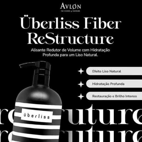 Kit 1 Shampoo Pré-liss 1 Emulsão Alisante Uberliss 950ml