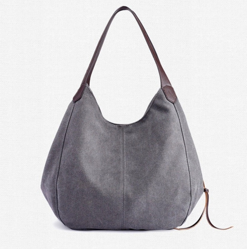 J Bolso De Mano Retro For Mujer, Color Sólido, Bolsa De Lona