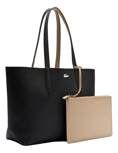 Cartera Mujer Cuero Lacoste Shopping Bag Reversible Pre