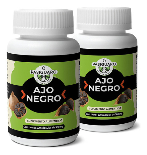 Ajo Negro 100 Cápsulas De 500 Mg (duo Rinde 65 Días) Sabor Sin sabor