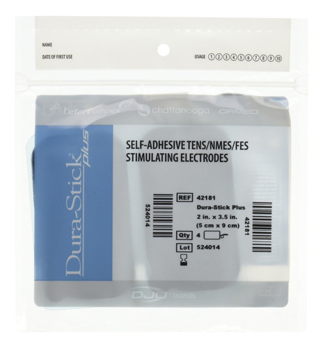 Chattanooga Dura-stick Plus Electrodos Autoadhesivos, 2  X 3