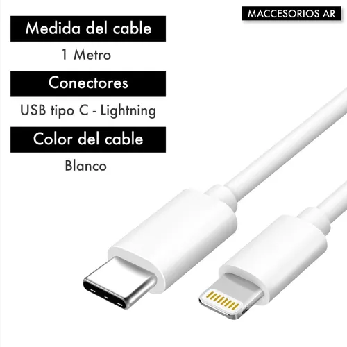 Cable De Datos Usb C Lightning - Compatible iPhone iPad iPod
