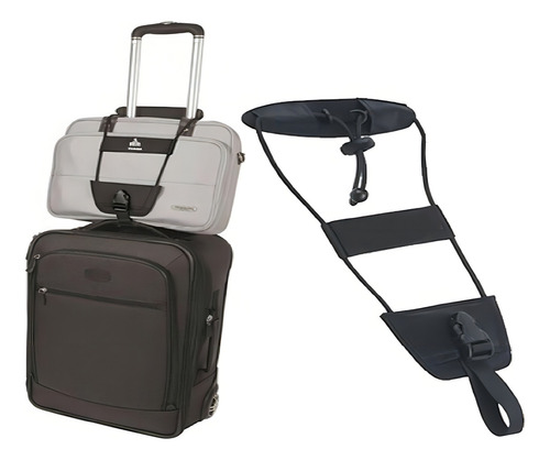 Cinta Ajustável Bagagem Alça Elástica Mala Viagem Bag Bungee Cor Preto