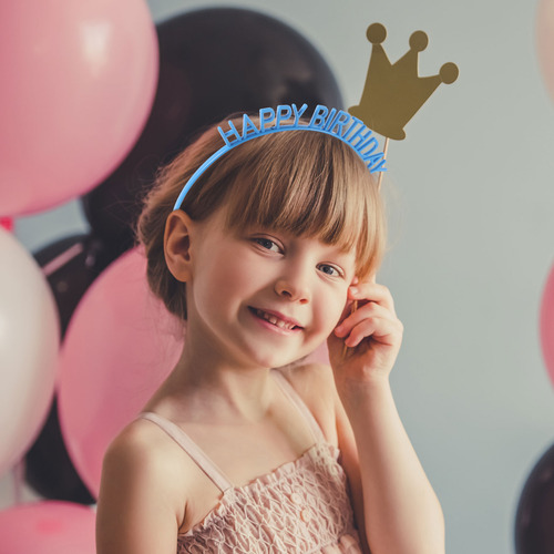 Diadema Creativa De Plástico, Diadema De Cumpleaños, 6 Unida