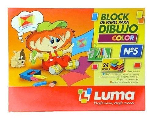 Block De Dibujo Color Luma Tipo El Nene N° 5 X 24 Hojas