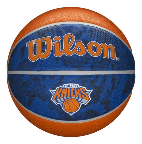 Bola De Basquete Nba New York Knicks Wilson Team Tiedye #7 Cor Laranja