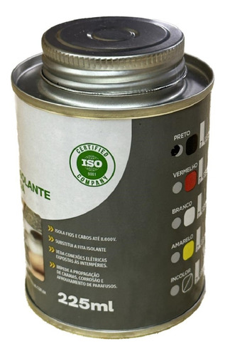 Fita Isolante Líquida 225ml Biolub Cor Preto 8000v Kit 10un
